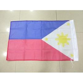 [F NODE] Philippines Flag, Large Flag, 37.8 x 25.2 inches (96 x 64 cm), No. 5 Size, Large Flag, Meaning, Similar, Changing, Number of Stars, Reverse National Philippines