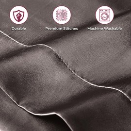 Imperial Rooms Satin Pillowcase 2 Pack – Satin Silk Pillowcases for Hair and Skin, Gifts for Women – Charcoal Pillow cases with Envelope Closure (50x75 cm)