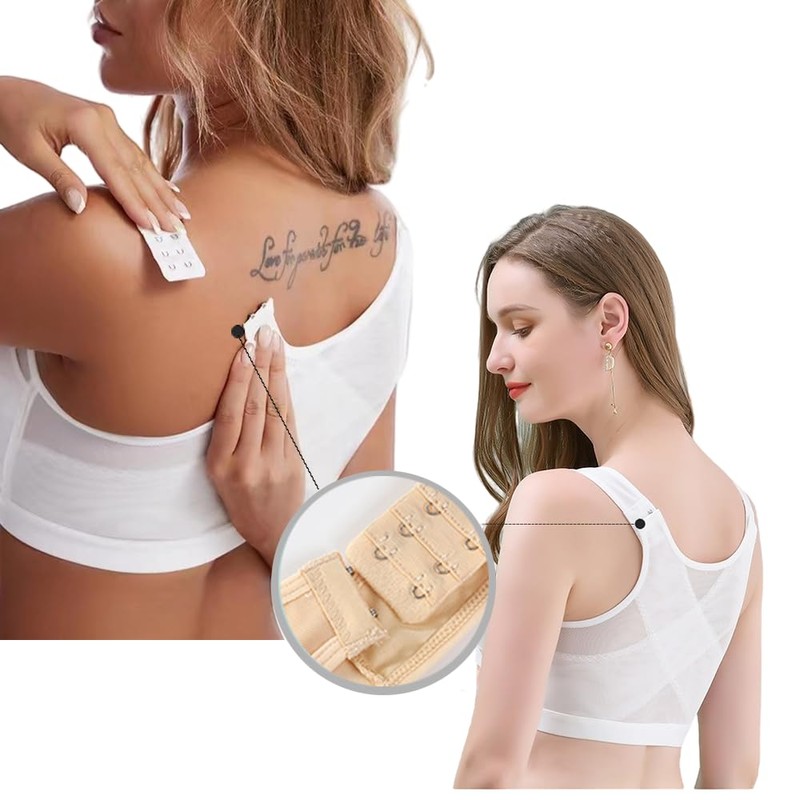 Jarseila Women's Sports Bra Front Open Bra Wireless Push Up