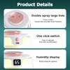 DONGKER Double Spray Humidifier,1L Silent USB Digital Display Humidifier with