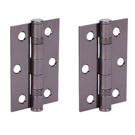 HANDLEZONE® Door Hinges 1 Pair 76mm / 3 inch Ball Bearing, with Screws - Black Nickel