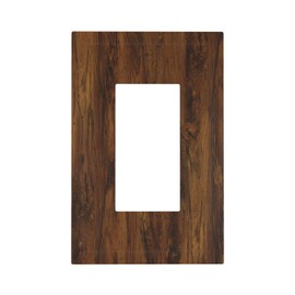 Retro Brown Wood Grain Texture 1 Gang Rocker/GFCI Outlet Light Switch Wall Plate Cover Faceplate Decorative Faceplate for Bathroom Home Living Room Bedroom Decorate