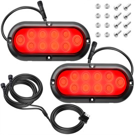 Kinstecks 4Pin Plug Tailight 1 in 2 Trailer Tail Light 40LED Truck Tail light Turn Signal Lights Brake Lights Driving Lights with Wiring Harness Kit for Trailer Truck RV Pickup SUV RV Van LED Red