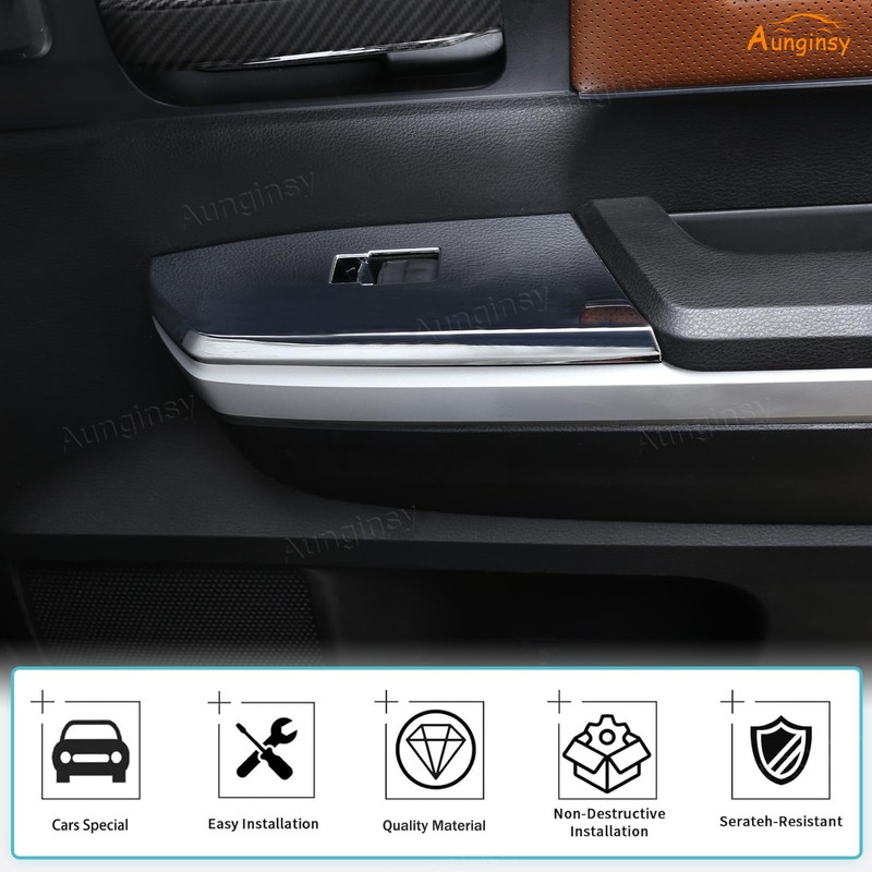 Aunginsy Door Window Glass Lift Button Panel Trim Cover Compatible