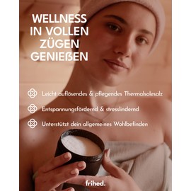 frihed. Sauna Salt, Salt Scrub with Lavender, Mint & Menthol, Shower and Body Scrub for Sauna, Shower or Steam Bath, Body Scrub for Skin Regeneration (peace of mind, 200 g)