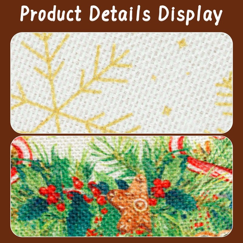 Thyonta Christmas Grinch Table Runner Linen Print Cartoon Table Flag