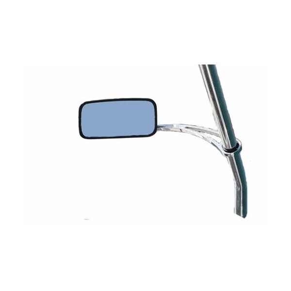 Wakeboard Tower Mirror Arm, Polished Aluminum Adjustable Mirror Mount, Attaches to Boat Tower Not Windshield, Fits Round Tubing Towers, Clamp Sizes 1 3/4-2.5 inch