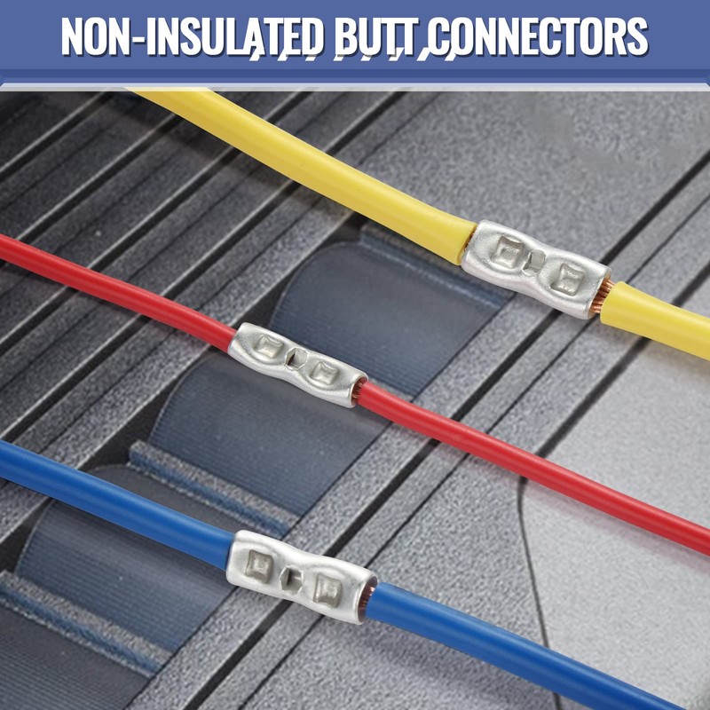 460PCS Non Insulated Butt Connectors Kit, Sopoby Butt Splice Connectors,