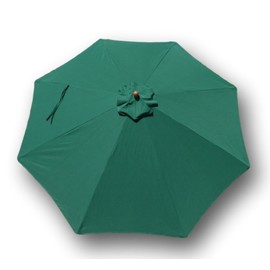 Formosa Covers 11 foot 8 Ribs Replacement Umbrella Canopy For Outdoor Octagonal Market Patio (CANOPY ONLY) (Hunter Green)