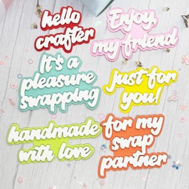 KSCRAFT 2025 March Spring Metal Cutting Dies Stencils for DIY Scrapbooking Decorative Embossing DIY Paper Card (Swap Sentiments)