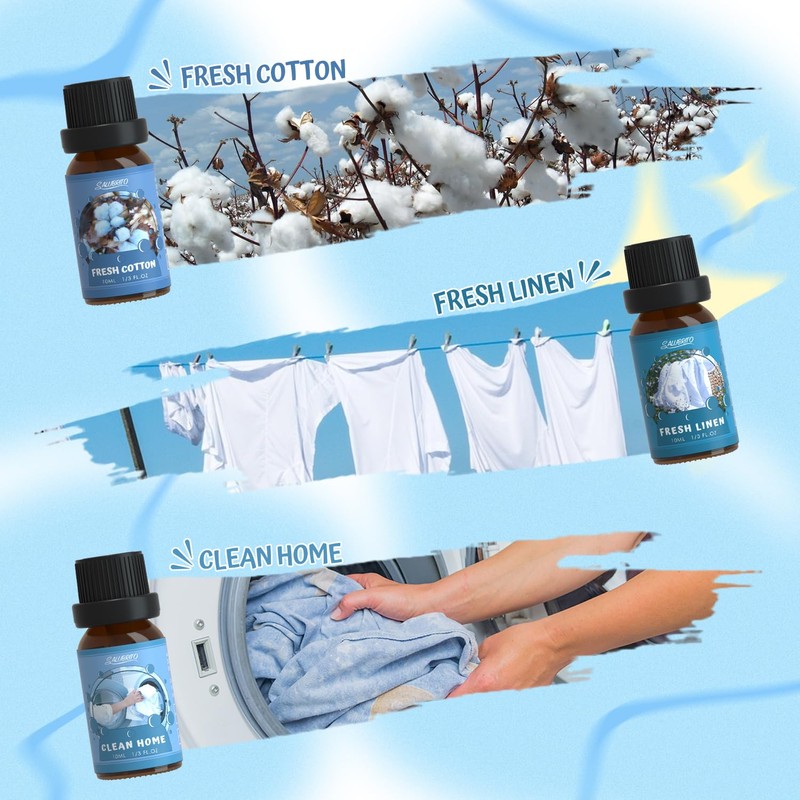 SALUBRITO Clean Fragrance Oils Set, Premium Essential Oils Set for