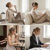 Medium Acetate Striped Hair Claw Clip for Women