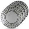 LIVIVO Prism Diamond Etched Plastic Acrylic Plates for Special Occasions