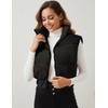 Gihuo Women's Cropped Puffer Vest Corduroy Winter Quilted Sleeveless Jackets