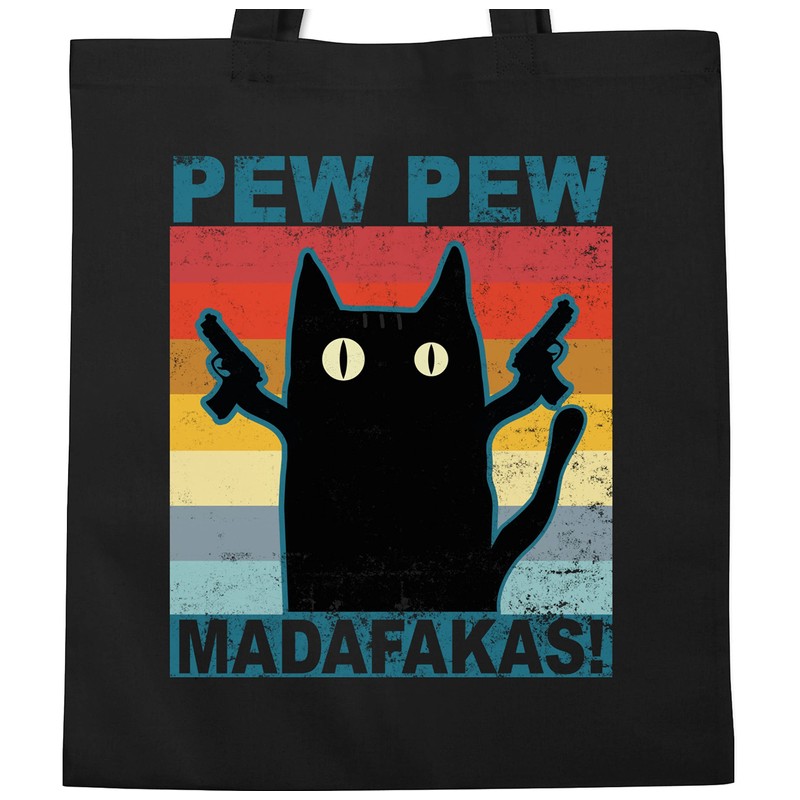 Shirtracer - Cotton Bag - Sayings Statement - Pew Pew