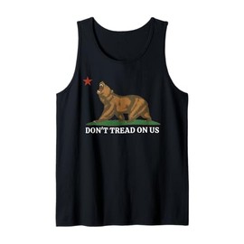 Don't Tread On Us California Bear Patriotic Tank Top