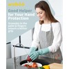wahoo Skin-Friendly Cleaning Gloves, Dishwashing Rubber Unlined Gloves, Kitchen, Non-Slip,