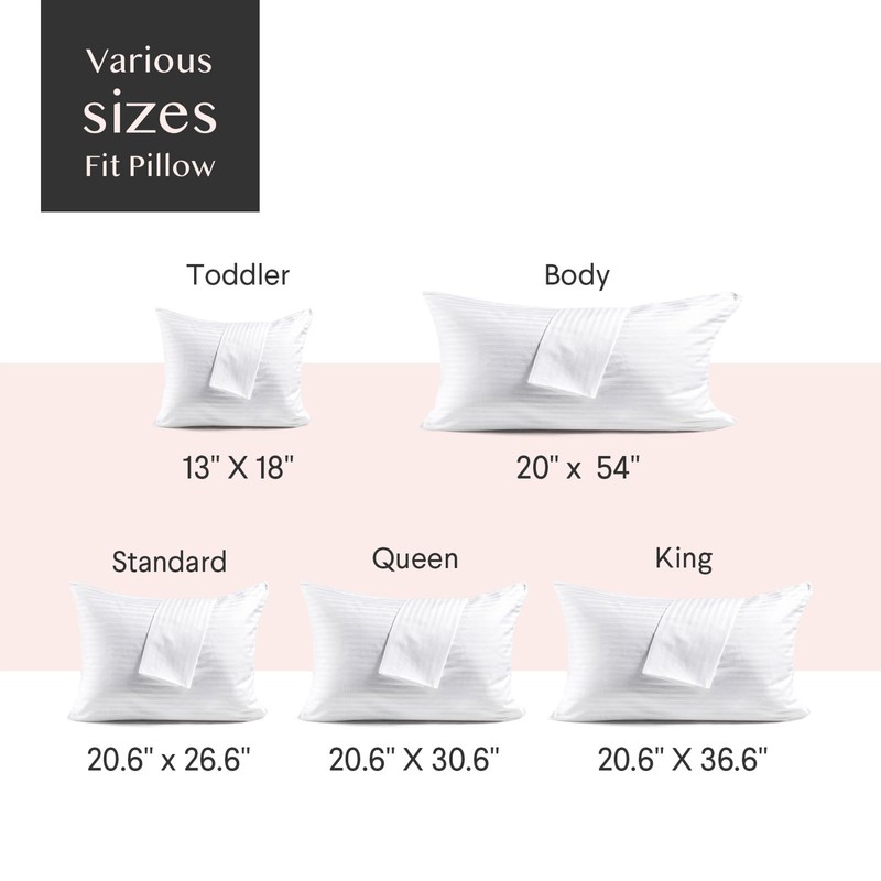 FAUNNA 600TC 100% Cotton Pillow Protectors, Queen Size (20x30), 4