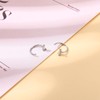 8 Pairs Stainless Steel Half Hoop Earrings | Huggie Hoop