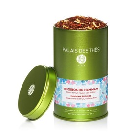 Palais des Thés - Hammam Rooibos - Premium Caffeine-Free Tea with Rose, Red Berries, and Green Dates - 3.5oz Loose Leaf Metal Gift Tin