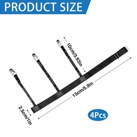 ZYETGH Pack of 4 Men's Shirt Holders, Elastic Shirt Holder, Shirt Stays with Non-Slip Clips, Adjustable Garter for Work, Business, Wedding (Black), black, Unit size