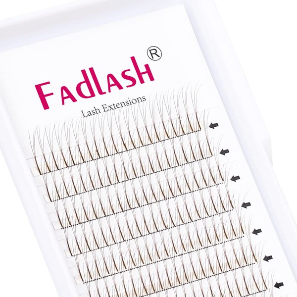 Premade Fans Eyelash Extensions Color Premade Lash Extensions Fans Long Stem Pre Fanned Volume Lash Extensions Supplies for Halloween&Christmas Day (Blond 3D-0.07-C, 12mm)