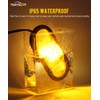 Partsam 2Pcs 6.5" Mid Turn Signal Amber Marker Light Rubber
