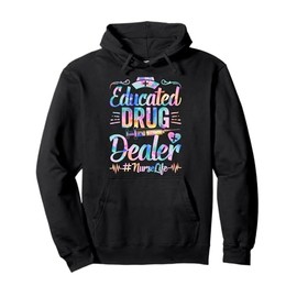 Educated Drug Dealer Nurse Life Funny Nurse Heart Beat Pullover Hoodie