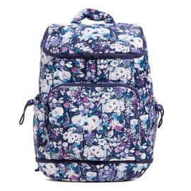 Vera Bradley Featherweight Commuter Backpack Travel Bag, Artist's Garden Purple