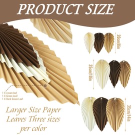 Easy Joy Autumn Decorations, Paper Leaves Decoration, Hanging Paper Fan Garland Decoration, Fall Decoration, Autumn Decoration Indoor for Door Wreath, Window & Gift Autumn
