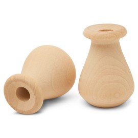 Small Wood Bud Vase 2 Inch, Pack of 25 Unique Vase, Decorative Vases for Home Decor, Unfinished Mini Ornament, by Woodpeckers