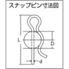 Trusco Nakayama Y847-0006 Snap Pin, Stainless Steel, No. 6, Pack