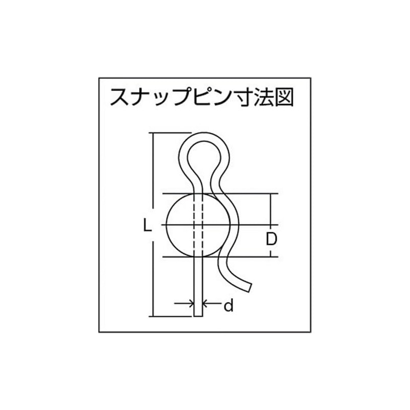 Trusco Nakayama Y847-0006 Snap Pin, Stainless Steel, No. 6, Pack