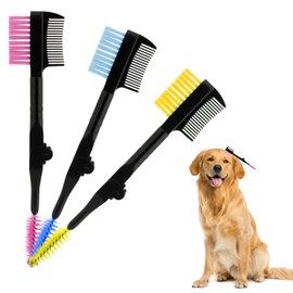 3 Pcs Eye and Tear Stain Grooming Combs - Removing Crust, Mucus, and Fleas for Pets