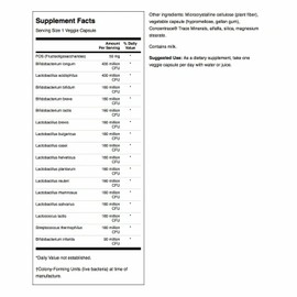 Swanson Dr. Stephen Langer's Formula - Natural Probiotic w/Prebiotic FOS - 16-Strain Supplement Promoting Digestive Support w/ 3.2 Billion CFU per Capsule - (60 Veggie Capsules) 2 Pack
