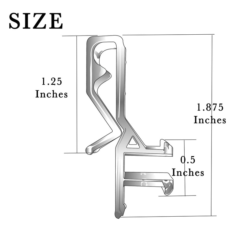 10 PCS 1-7/8 Inches Plastic Valance Clips - Replacement Clips