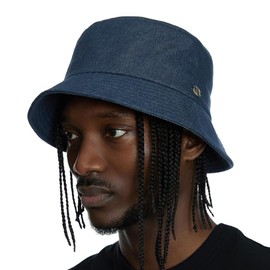 UNDERCONTROL Extra Large Oversized XXL Mega Bucket Hat for Big Head Hand Stitched Steel Label Non Fade Denim Unisex Plus Size Korean UV Protect Sun Hat (Denim Blue)