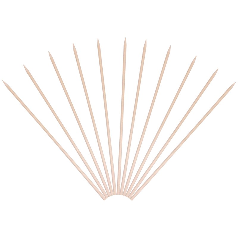 12" Natural Bamboo Wooden Skewers the diameter is 4mm (100