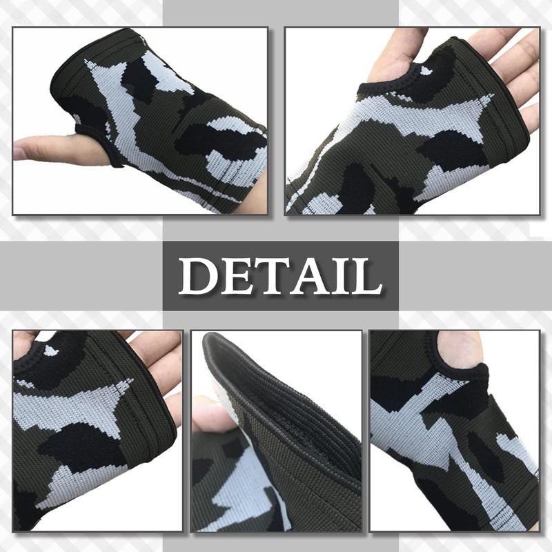 CHROME CRANE TB023 Men's One-Handed Gloves, Fingerless, Training Supporter, Camouflage,