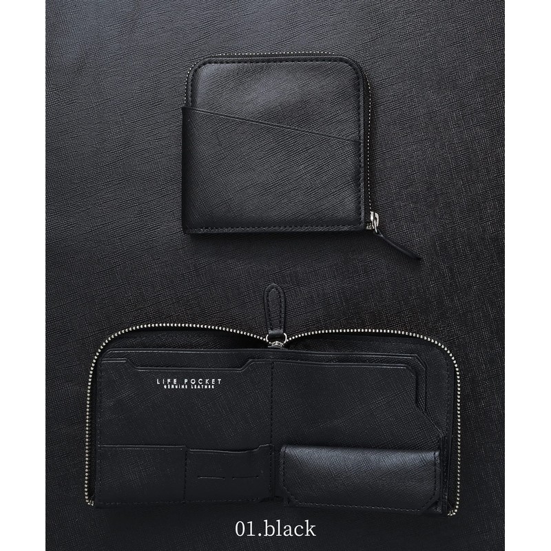 Life Pocket Smart Wallet Genuine Leather Bifold Men's Women's Mini