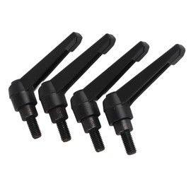 YWBL-WH M8 Universal Clamping Lever Handle 16 mm Stainless Steel Male Thread Adjustable Mounting Handle Clamping Lever for External Thread, 4 Pieces