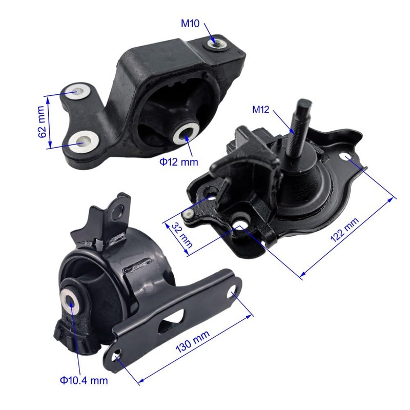 3PCS Engine Motor & Trans Mount Set Compatible with 2007-2008