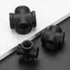 1" Black Pipe Fittings 4-Way Cross Fitting - Home Expert