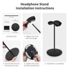 Srhythm Headphone Stand,Metal Headset Holder for Space-saving and Display