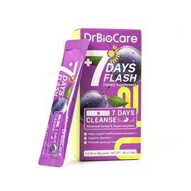 DrBioCare 7 days flash Advanced herbal & Super enzymes Gut support - Flavor Name: Prune, Size: Prune -1 box