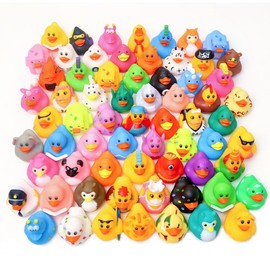 50 Pack Bulk Rubber Ducks for Car Ducking Games – Assorted Colors Bath Toys,, Pool Party Favors & Summer Fun Decor
