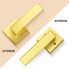 4 Pack Probrico Gold Passage Door Handles Indoor,Keyless Interior Door