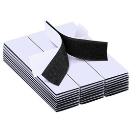 VOCOMO 1x4 Inch Hook and Loop Strips with Adhesive, 30 Sets Heavy Duty Self Adhesive Tape Nylon Hook and Loop Fasten Mounting Tape for Home Office School and Crafting, Black