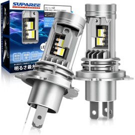 SUPAREE H4 LED Headlight, Explosive Light, Compatible with Vehicle Inspection, H4 LED Headlight, 6500K, 30,000 lm, Hi/lo Switch, For Cars, Heat Isolation, High Light Effect LED Chip, 9-16 V, Quadruple