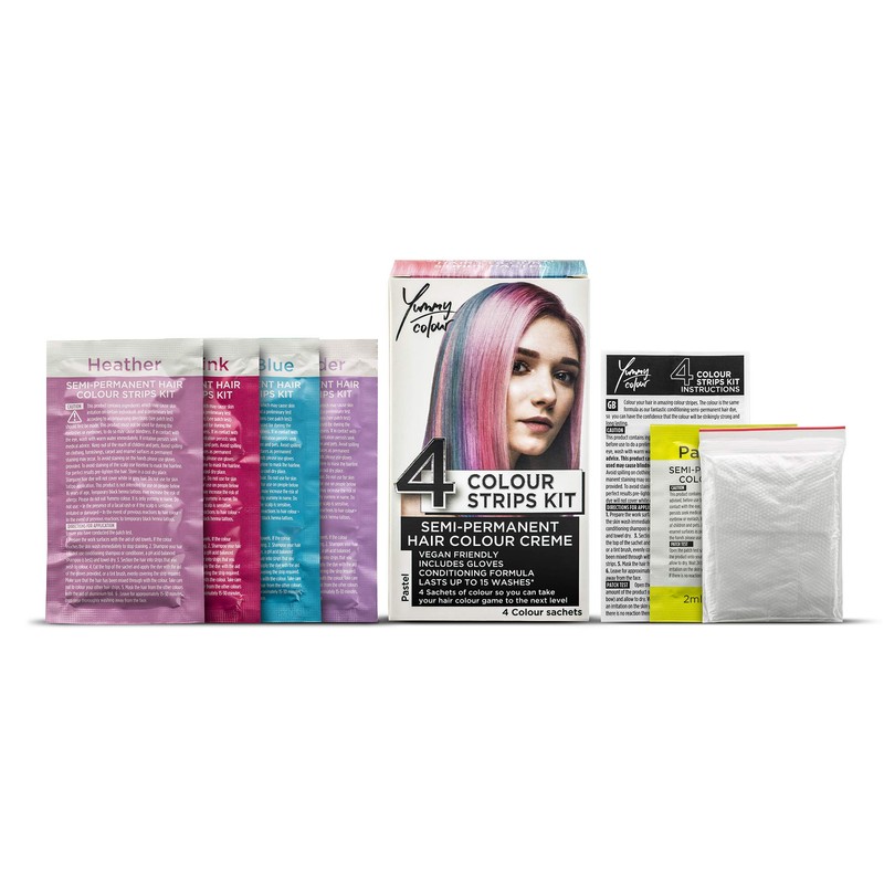 Stargazer Products Yummy Colour Pastel Semi-Permanent Hair Dye Strip Kit